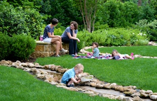 People at the arboretum