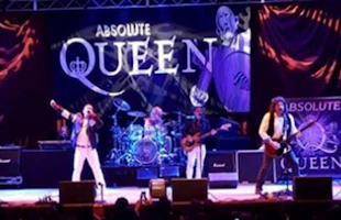 Queen cover band on stage
