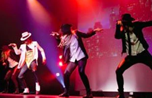 Man in the Mirror dancing on stage