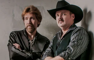Neon Circus band shot dressed just like Brooks and Dunn