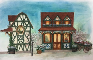 Rendering of Christmas Village Flower Shop