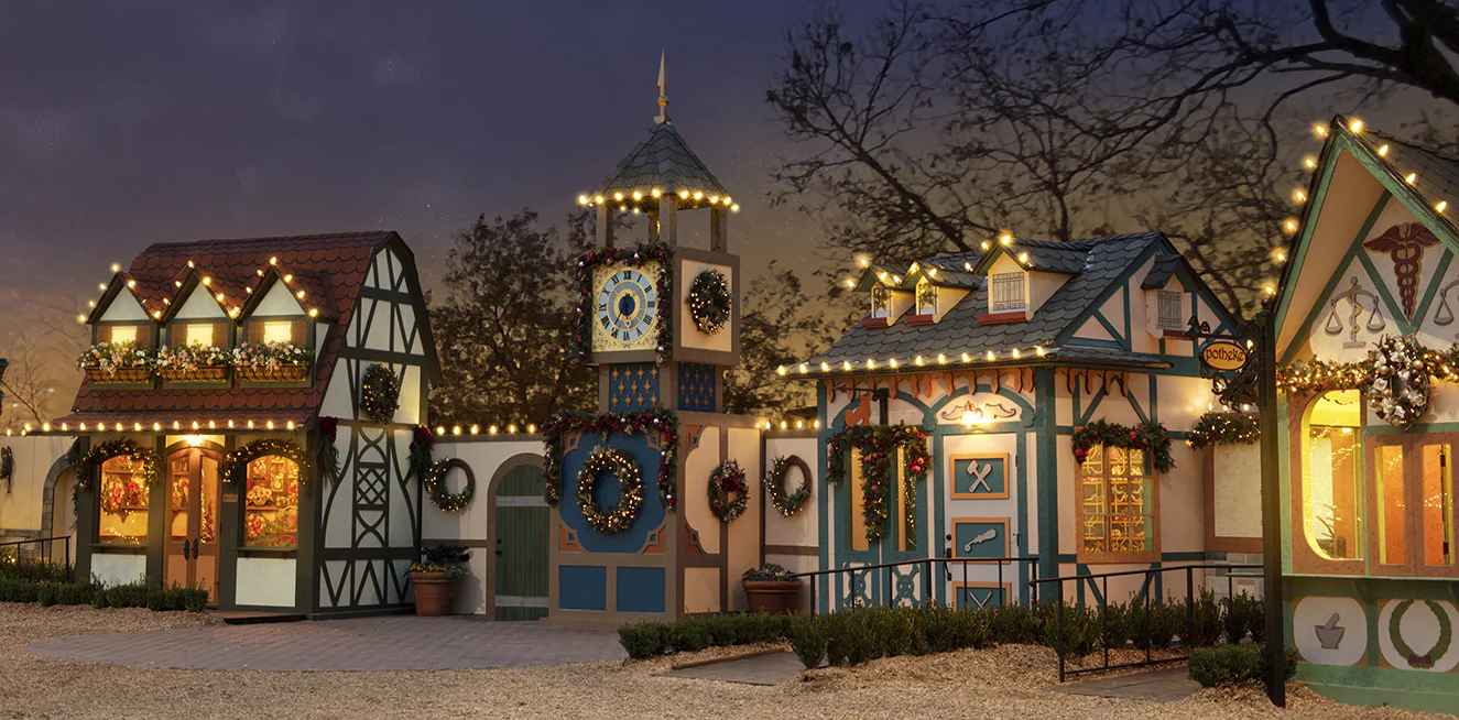 Christmas Village at Night