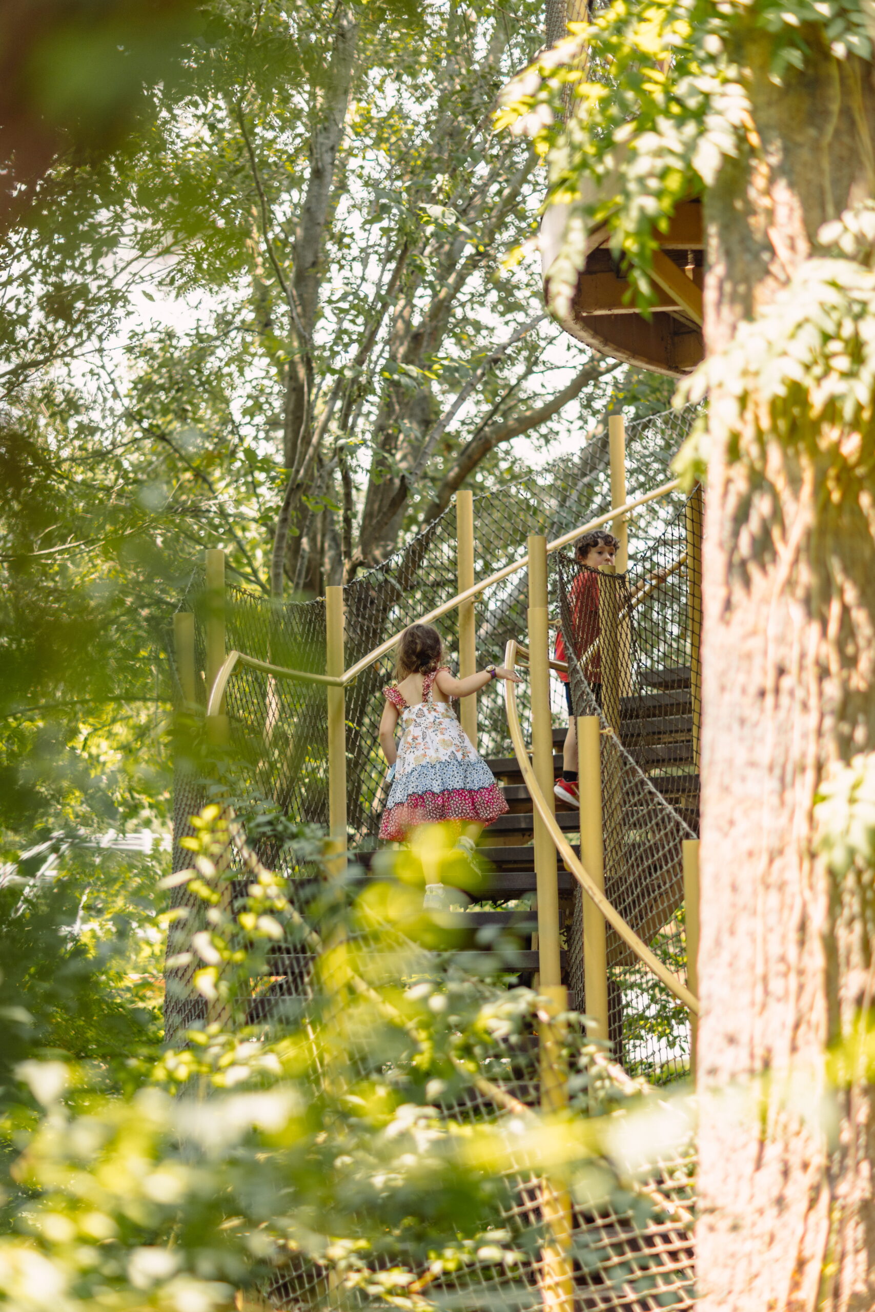Young visitors discovering nature in the Children's Adventure Garden